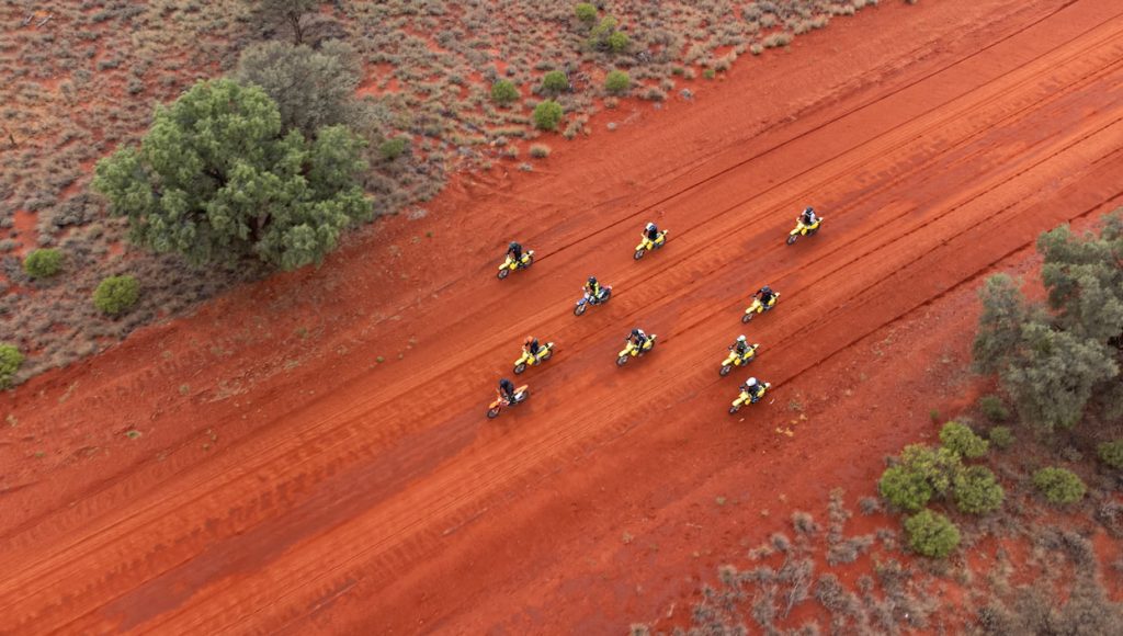 A group of dirt bike riders