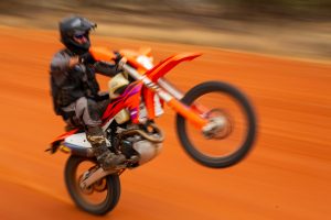 Steve Emery on a dirt bike