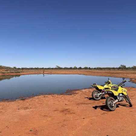 Two Yellow Bikes In The Outback