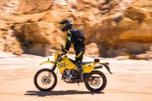 A dirt bike rider on Rainbow Beach Sunshine Coast